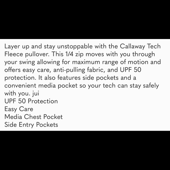 Sold!  Men’s Callaway XXL 3/4 zipper sweatshirt - Picture 5 of 9